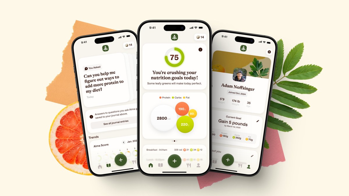 La nueva aplicación de ex ejecutiva de Whoop, Alma usa IA para todo lo relacionado con la nutrición