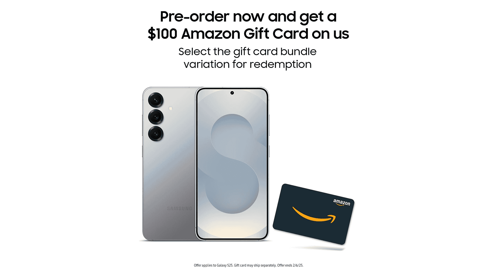Amazon ofrece un GC de $ 100 con el pedido anticipado de Galaxy S25