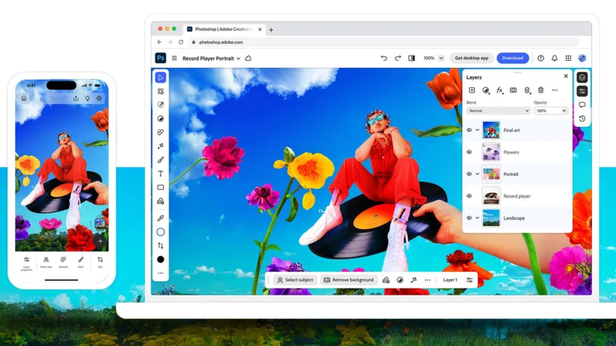 Adobe Photoshop Aplicación para iPhone con relleno generativo de Firefly anunciado