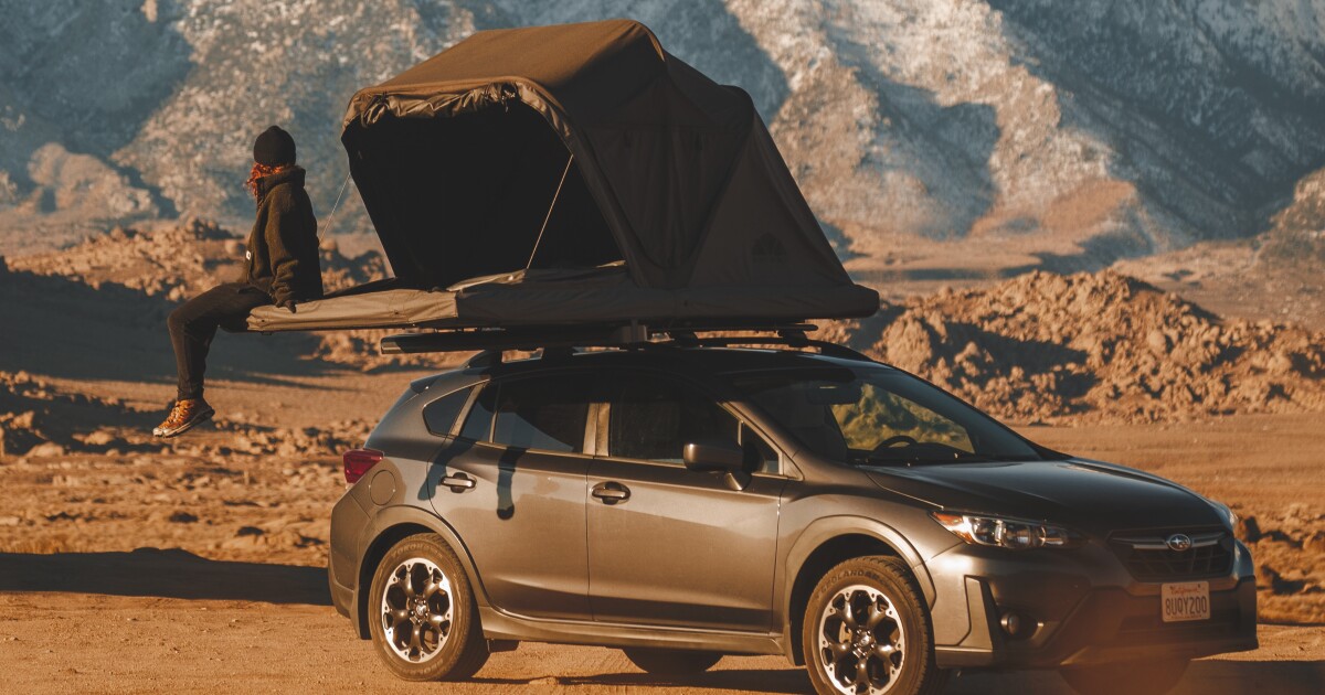 Tienda Cabana Clamshell lista para superar micro-RV-RVS en todo Estados Unidos