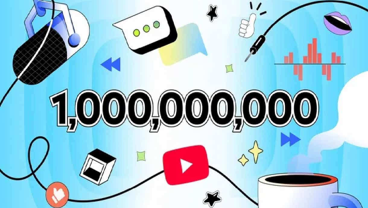 Más de mil millones de usuarios miran podcasts de YouTube cada mes