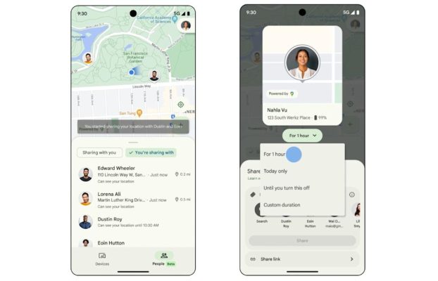 La aplicación Find My Device de Google ahora puede mostrar las ubicaciones en tiempo real de sus contactos