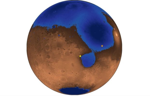 Antigua costa del Océano Marciano descubierto debajo de la superficie por Zhurong Rover