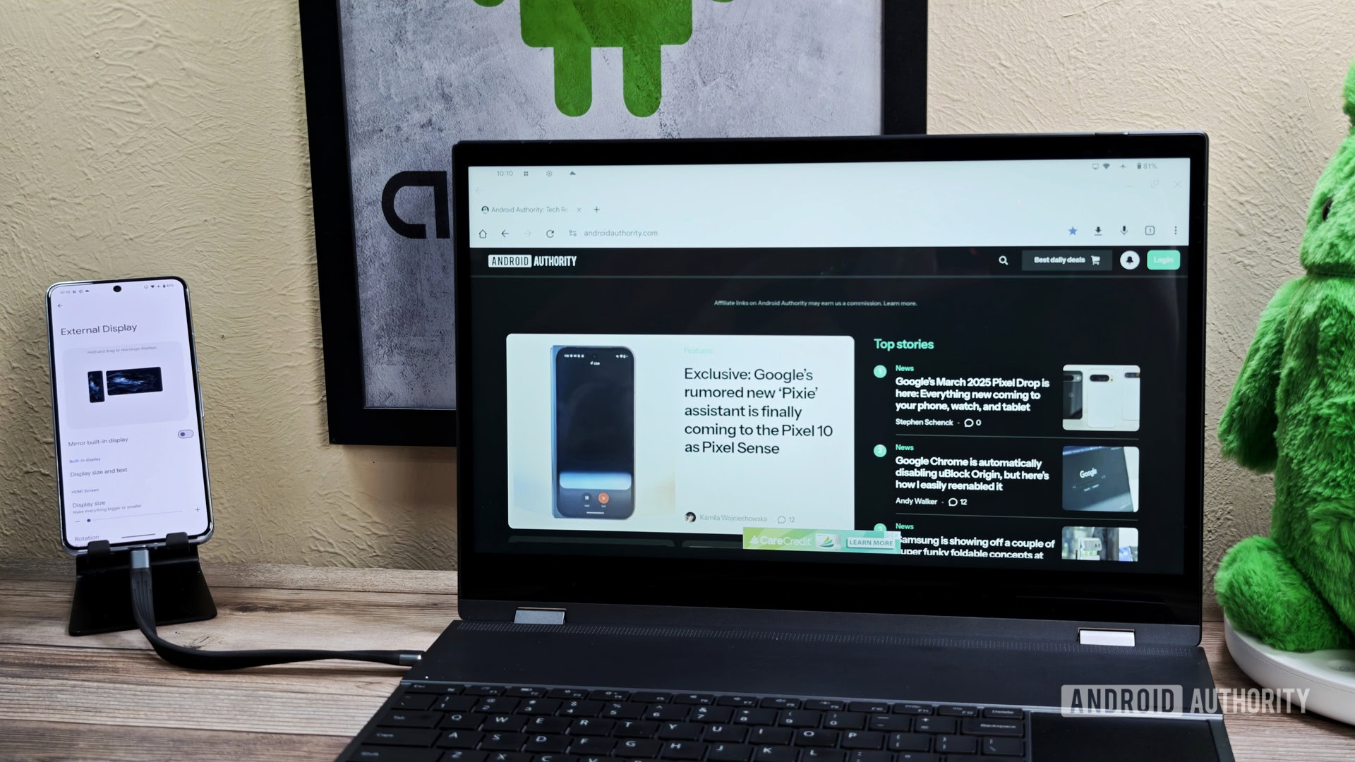 Android 16 podría agregar herramientas de visualización externa tipo PC, y tenemos un primer vistazo