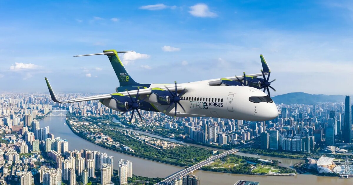Vistas previas de Airbus Avelador de próxima generación con alas inspiradas en pájaros