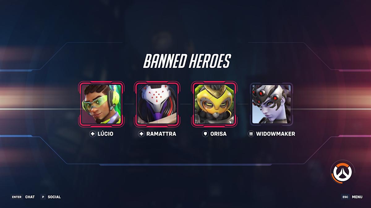 Blizzard explica las prohibiciones de héroe antes de su introducción en Overwatch competitivo