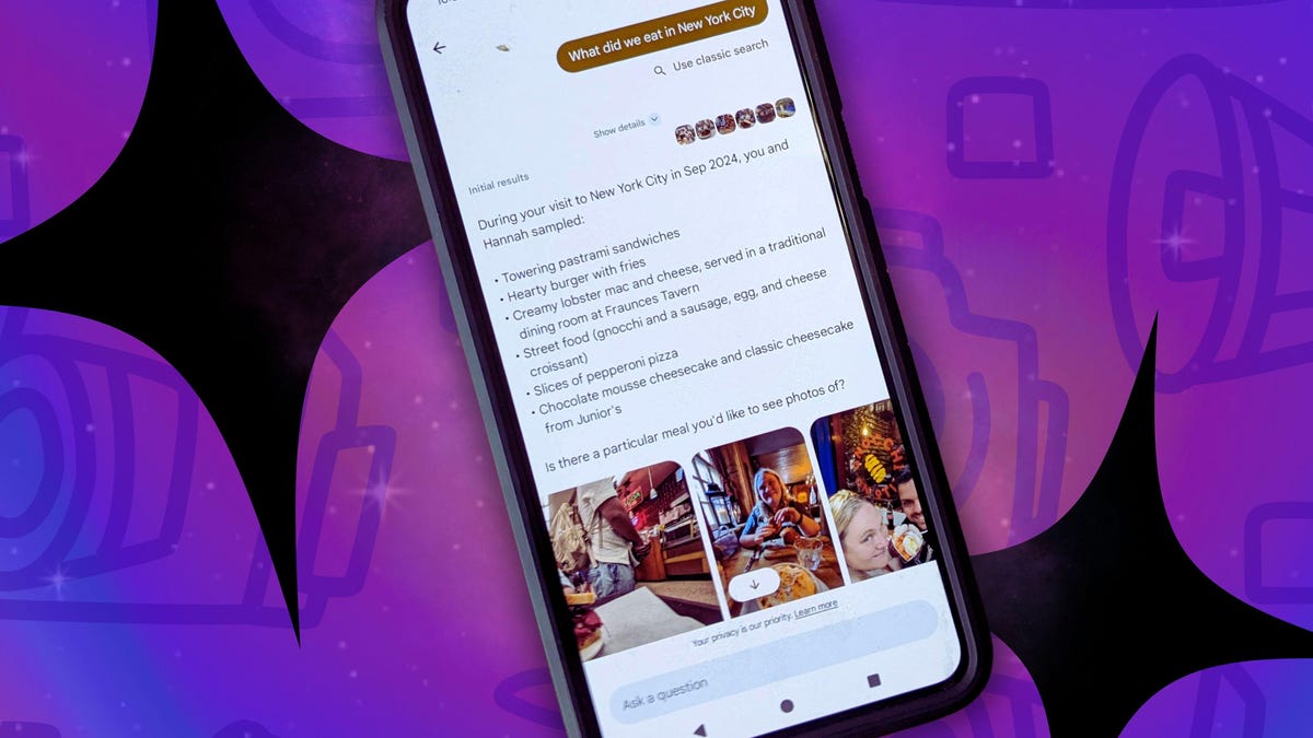 Probé el nuevo botón Géminis en Google Photos, y la búsqueda clásica es oficialmente historia