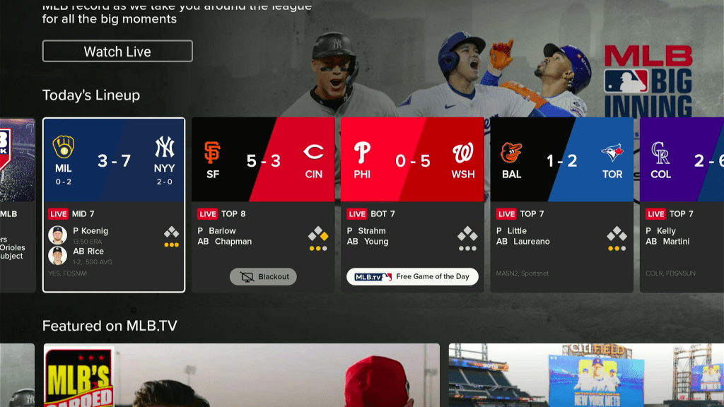 Mlb.tv es cómo debería funcionar toda la transmisión de béisbol