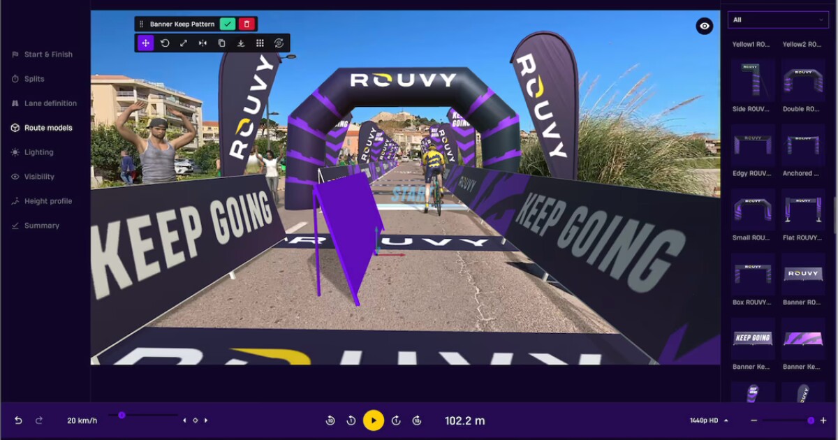 New Rouvy Tech te permite disparar y montar tus propias rutas de ciclismo virtual