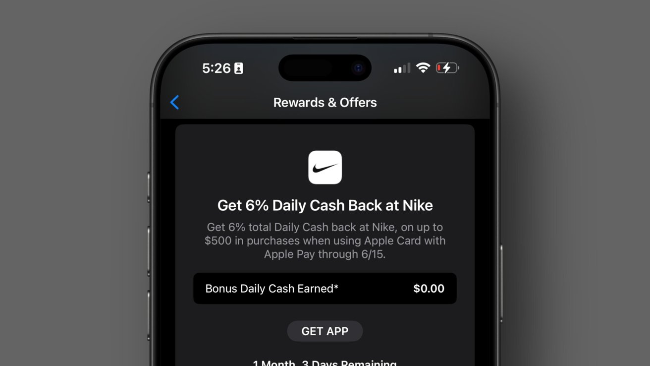 Los titulares de tarjetas de Apple pueden obtener un 6% en efectivo en las compras de Nike