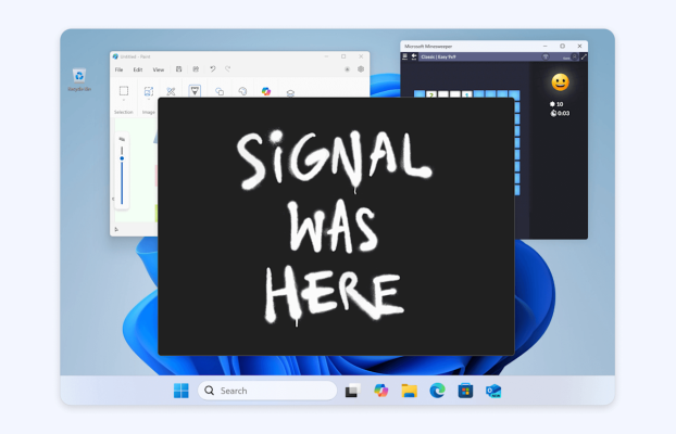 La señal bloqueará el retiro de Microsoft de husming en sus textos