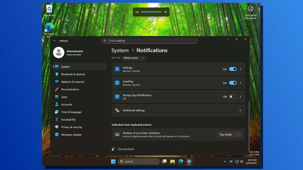 Pronto podrá reposicionar el indicador de volumen de Windows 11