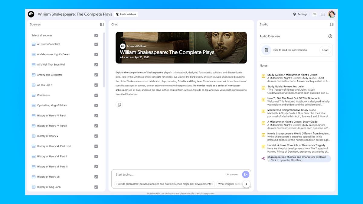 Google agrega cuadernos destacados en temas seleccionados a cuaderno